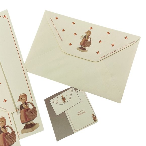 Vintage 1992 Hummel Stationary Hum #13 Meditation 2 Sheets & 2 Envelope Unused - Picture 2 of 10